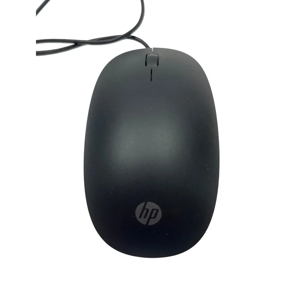 Hp Wired Usb Optical Mouse Black Ergonomic Design For Pc & Laptop 60f